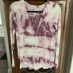 American Eagle Tye Dye Magenta and White Size XS❌Sold❌